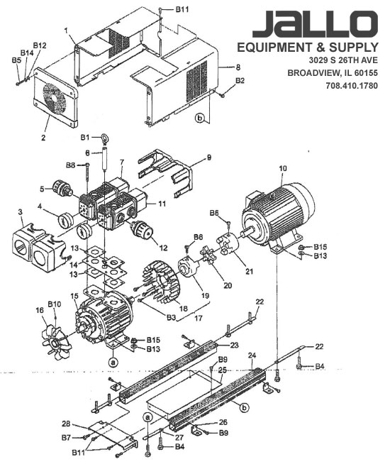 Orion Vacuum Pump krf-70 part breakdown image
